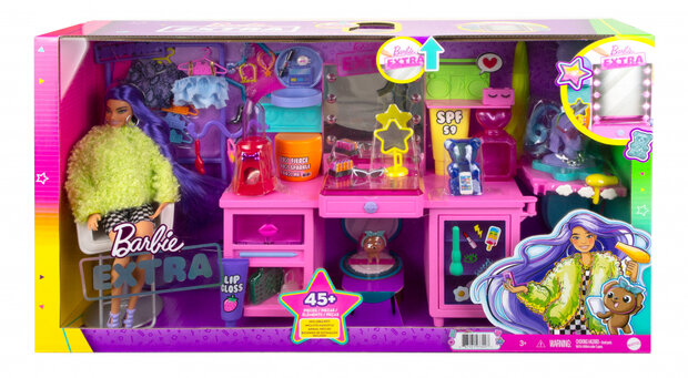speelset Extra junior 30 cm roze/paars 55-delig