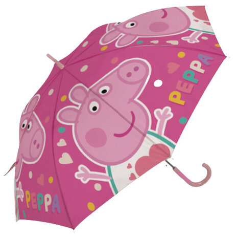 paraplu Peppa Pig junior polyester 48 cm roze