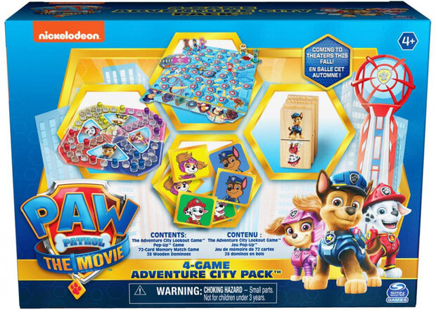 spellendoos Paw Patrol junior karton/hout 4-delig