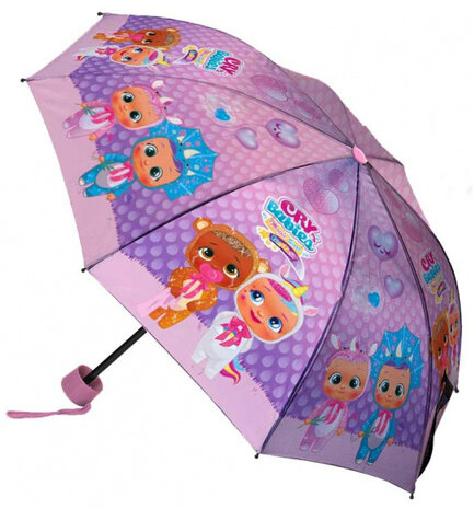 kinderparaplu 52 cm polyester/staal roze