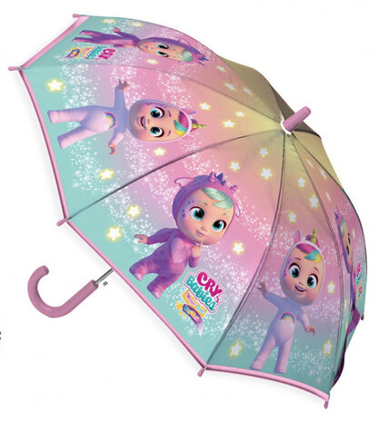 kinderparaplu 42 cm PVC/fiberglass paars