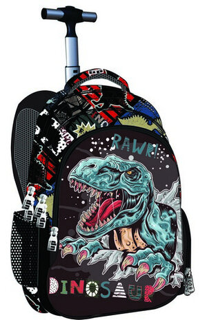 trolley rugzak Dinosaur 44 liter softcase zwart