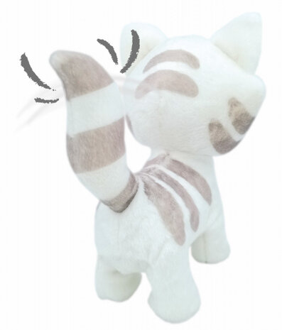knuffel Buurpoes interactief 27 cm wit