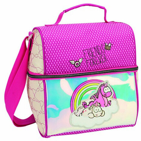 lunchtas junior 20 x 24 x 15 cm 7 liter polyester roze