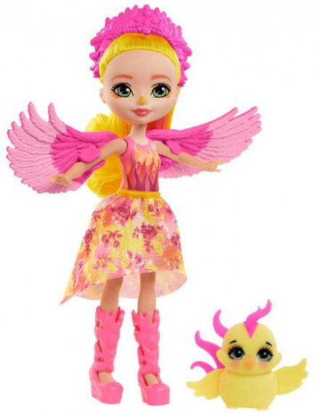 speelset Phoenix 15 cm roze/geel 2-delig