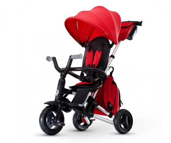 driewieler Nova+ junior 93 x 98 cm aluminium rood/zwart