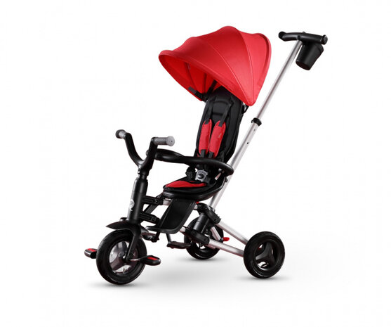 driewieler Nova+ junior 93 x 98 cm aluminium rood/zwart