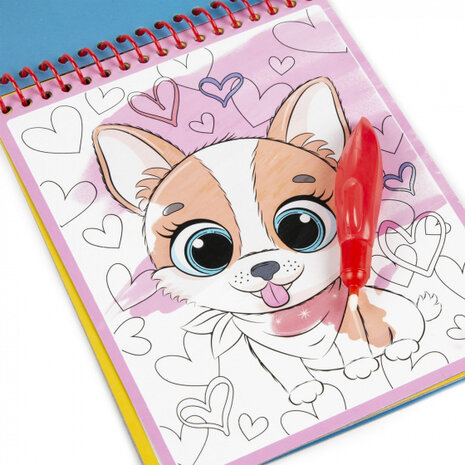 waterkleurboek Dogs junior 20 x 15 x 2,7 cm 2-delig
