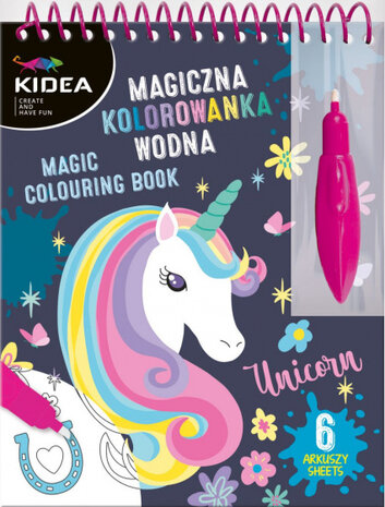 waterkleurboek Unicorns junior 20 x 15 x 2,7 cm 2-delig