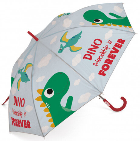 kinder​​​​​​​paraplu Dino 48 cm polyester lichtblauw