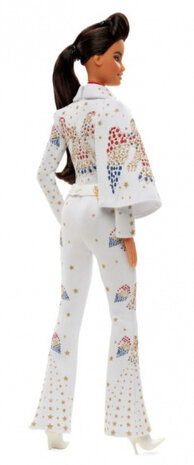 tienerpop Elvis Presley junior 38 cm wit/goud 5-delig