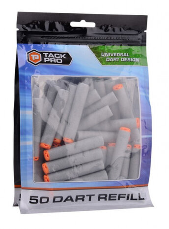 foamdarts navulling universeel grijs/oranje 50 stuks