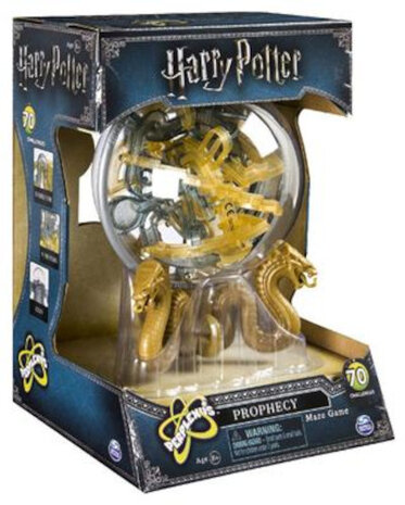 doolhofspel 3D Perplexus junior 25 cm goud/transparant