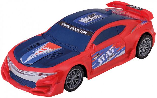 raceauto RC Racing junior 19 cm rood/blauw 2-delig