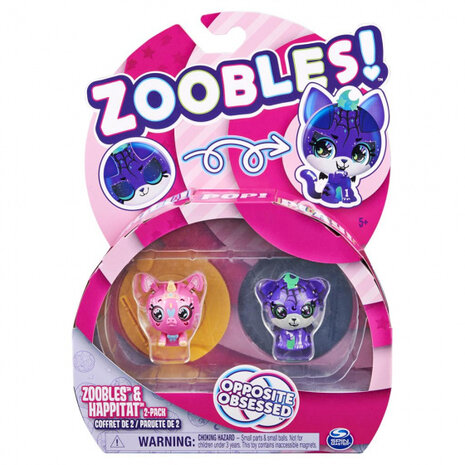 speelset Unicorn and Tiger junior roze/blauw 6-delig