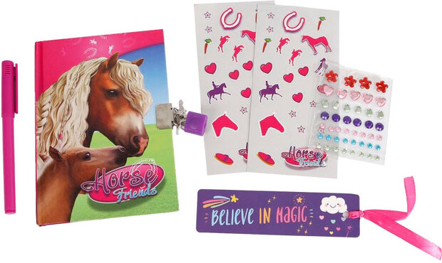 dagboek junior karton/papier roze 8-delig