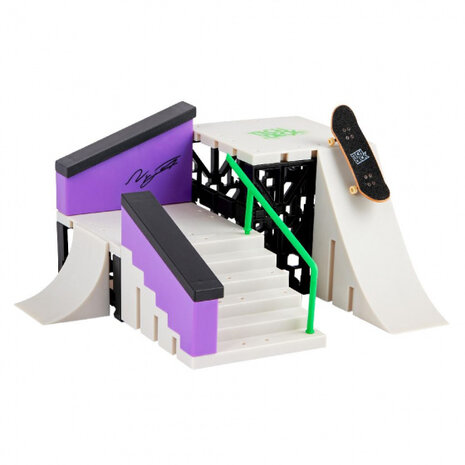 schansset Nyjah Hustion Skatepark paars/wit 12-delig