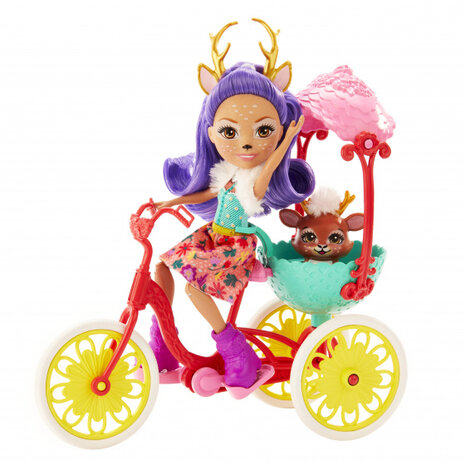 pop Danessa Hert op fiets meisjes 15 cm 3-delig