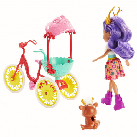 pop Danessa Hert op fiets meisjes 15 cm 3-delig