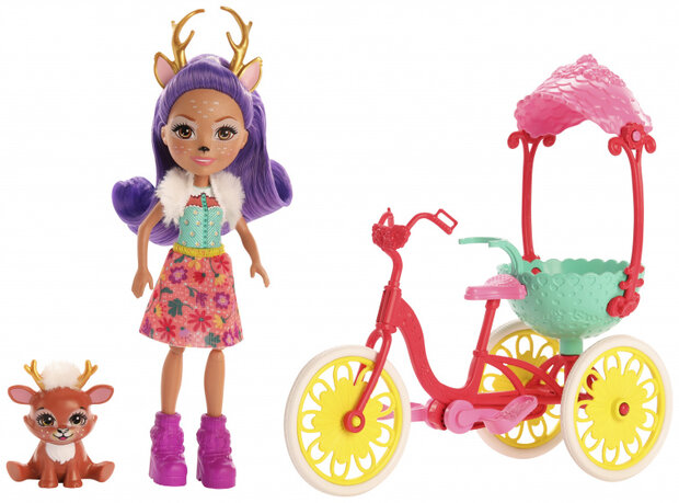 pop Danessa Hert op fiets meisjes 15 cm 3-delig