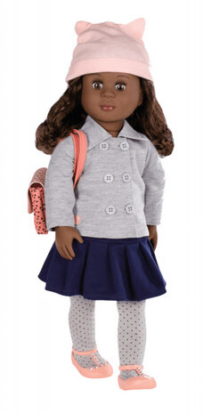 poppenkleding Class Act 46 cm grijs 6-delig