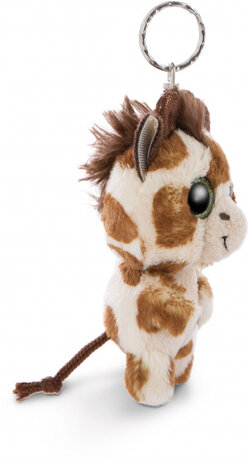 sleutelhanger Giraffe Halla 9 cm polyester beige/bruin
