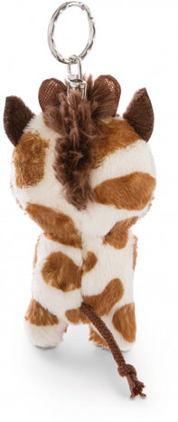 sleutelhanger Giraffe Halla 9 cm polyester beige/bruin