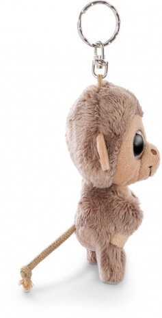 sleutelhanger Monkey Hobson 9 cm polyester beige/bruin