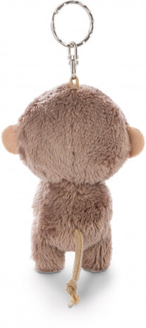 sleutelhanger Monkey Hobson 9 cm polyester beige/bruin
