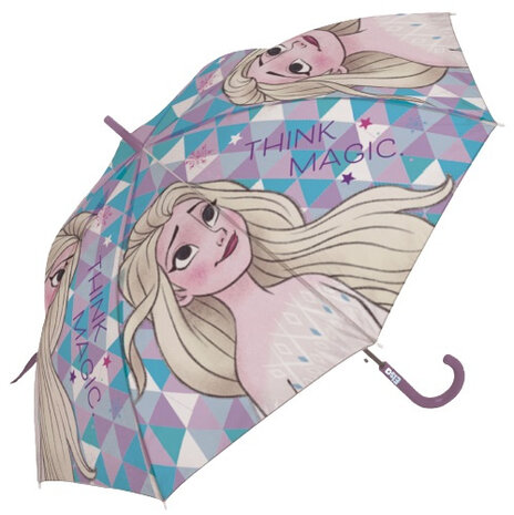 kinderparaplu Frozen 69 x 89 cm PVC blauw/paars