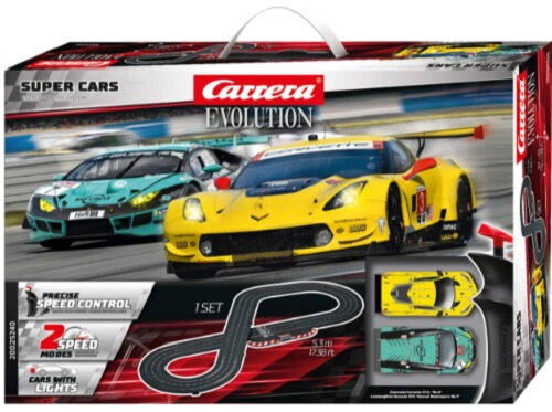 racebaanset Evolution Super Cars 5,3 meter zwart