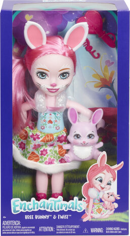 tienerpop Bree Bunny &amp; Twist meisjes roze 7-delig