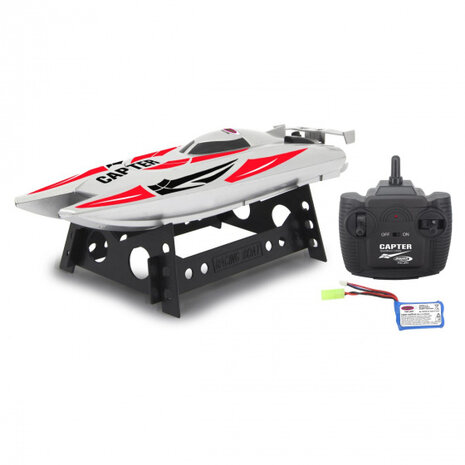 speedboot junior 32 x 9,5 x 5,5 cm wit/rood 4-delig