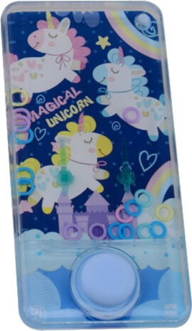 waterspel ringen Unicorn junior 6,5 x 13,5 cm donkerblauw
