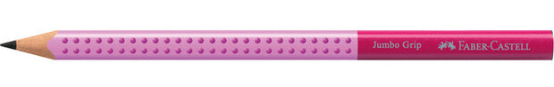 grafietpotlood Jumbo Grip B 17,5 cm hout roze