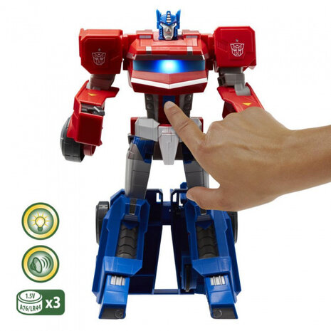 actiefiguur Optimus Prime junior 25cm blauw/rood