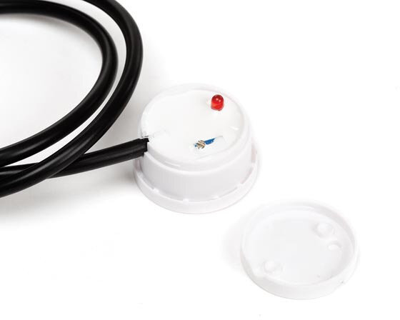 water-/vloeistofniveausensor 5 - 24V 28,3 mm zwart/wit