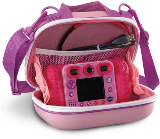 draagtas KidiZoom junior 20 x 16,5 cm polyester roze