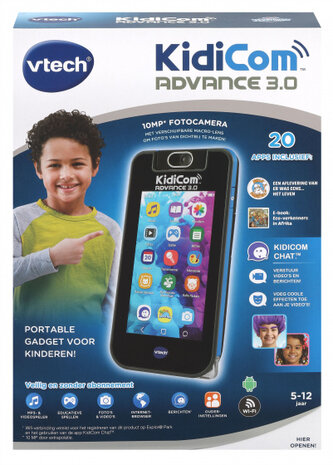 kindertelefoon KidiCom Advance 3.0 junior 17 cm blauw