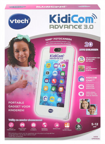 kindertelefoon KidiCom Advance 3.0 junior 17 cm roze
