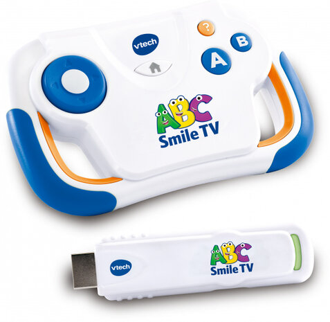 leerspel ABC Smile TV junior 14,5 cm wit/blauw 2-delig
