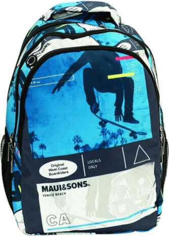 rugzak junior 30 liter 33 x 28 x 48 cm polyester blauw