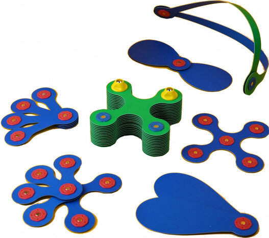 klikspeelgoed Crew junior 22 x 14 cm groen/blauw 31-delig