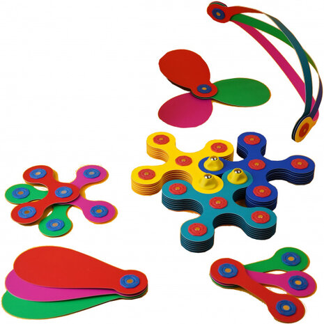 klikspeelgoed Rainbow junior 29 x 14 cm rood 43-delig