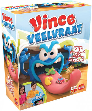 gezelschapsspel Vince Veelvraat junior 31 cm 38-delig