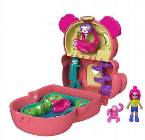 speelset Tiny Paw Print luiaard 10 cm koraalrood