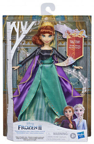 tienerpop Anna Frozen II Musical Adventure 25 cm groen