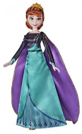 tienerpop Anna Frozen II junior 25 cm groen/paars