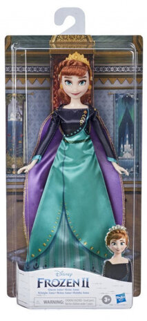 tienerpop Anna Frozen II junior 25 cm groen/paars