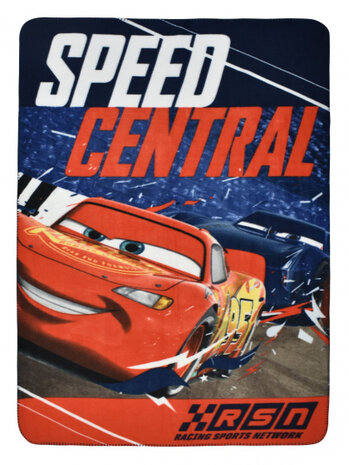 fleecedeken Cars junior 100 x 140 cm rood